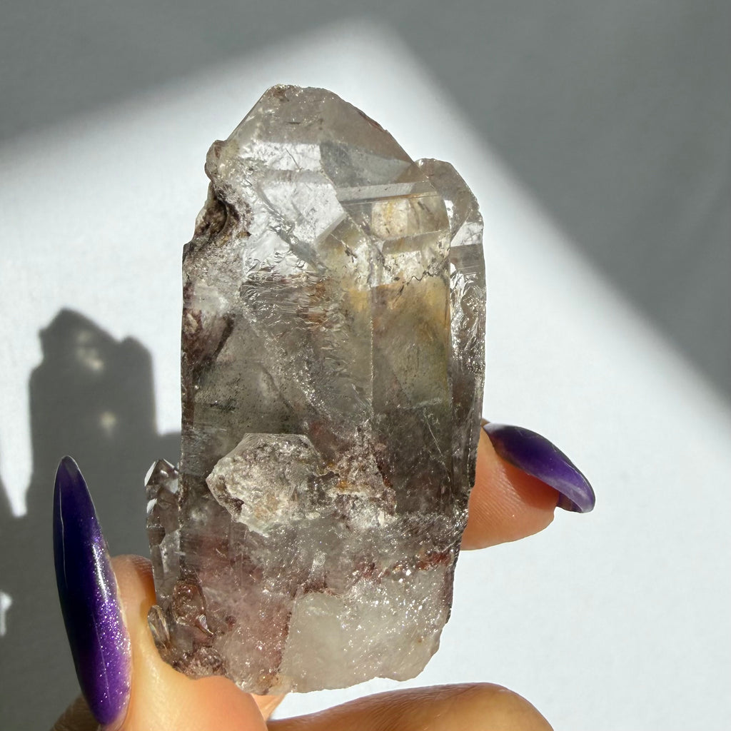 Hematite Phantom Quartz Point