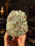 Sugar Druzy Green Apophyllite On Stilbite Cluster