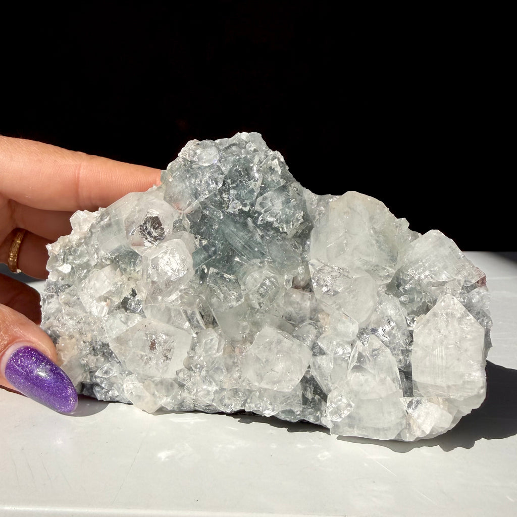 Heulandite & Apophyllite On Chalcedony Freeform