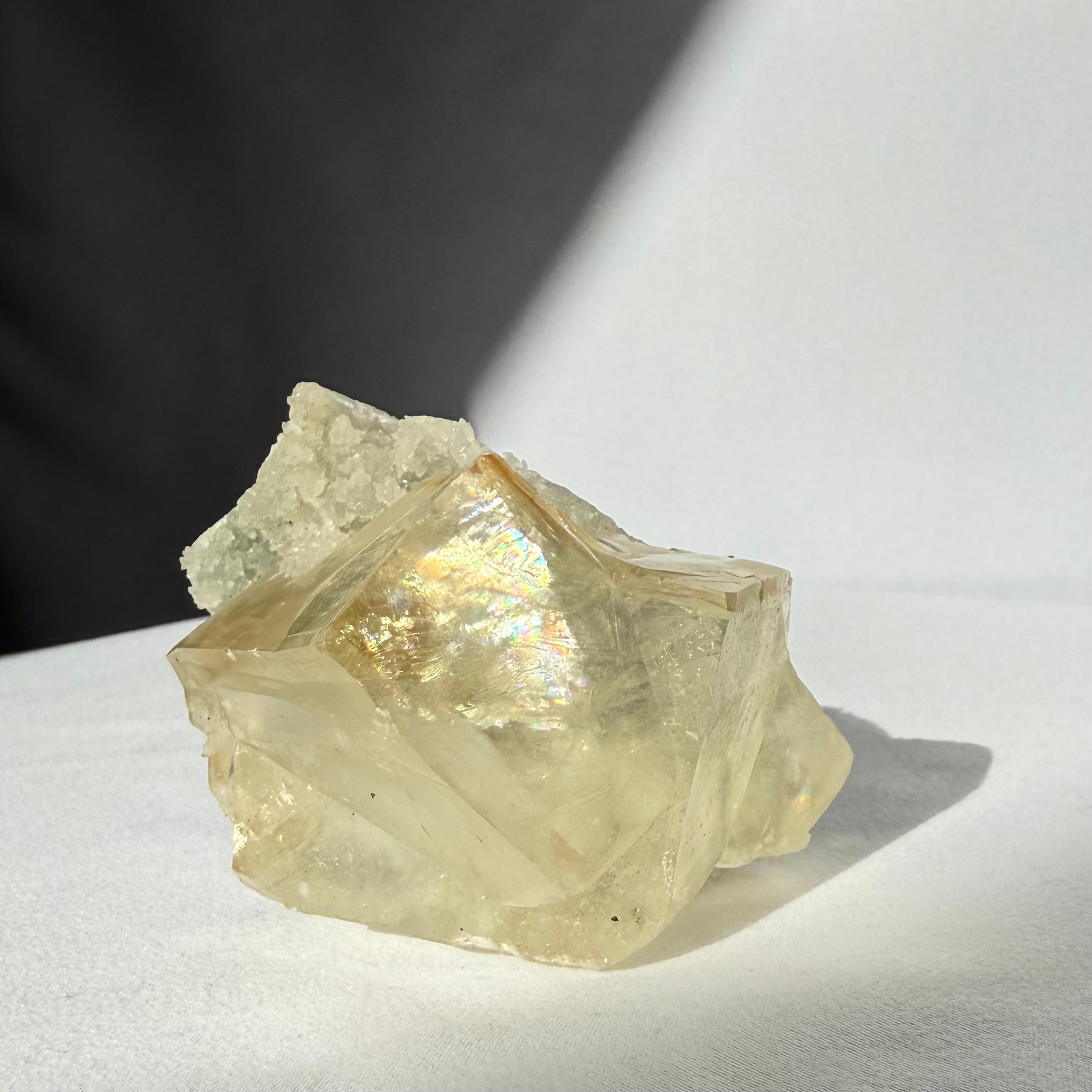 Calcite On Chalcedony