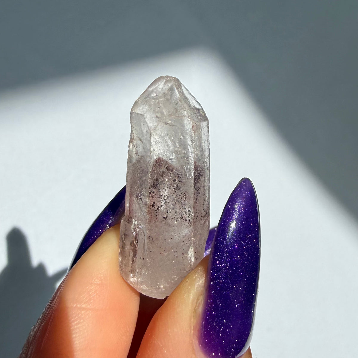 Hematite Phantom Quartz Point
