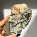Stilbite & Heulandite On White Chalcedony Stalactite Freeform