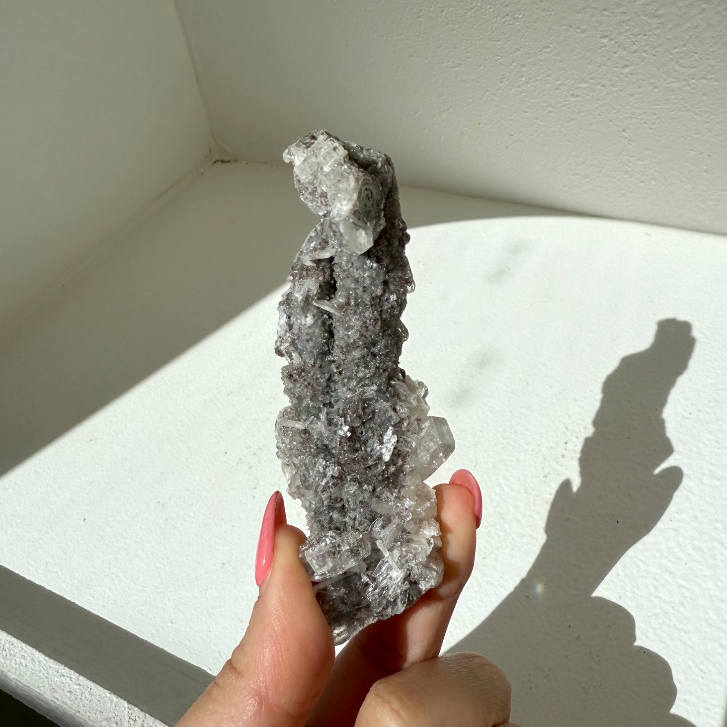 Apophyllite, Chalcedony Cluster