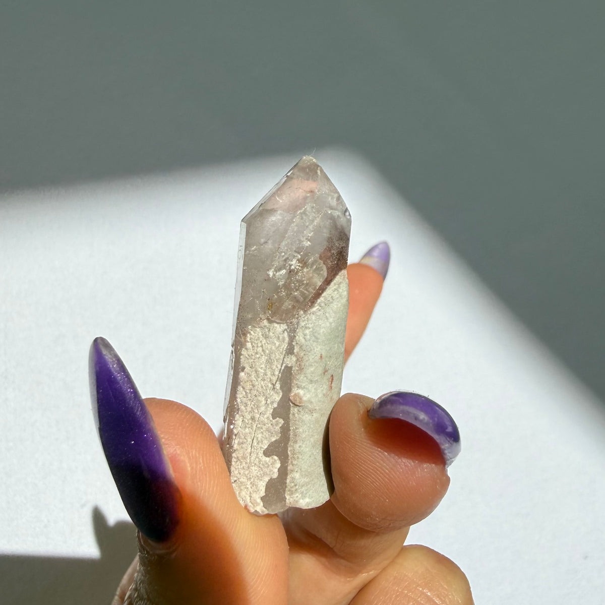 Hematite Phantom Quartz Point