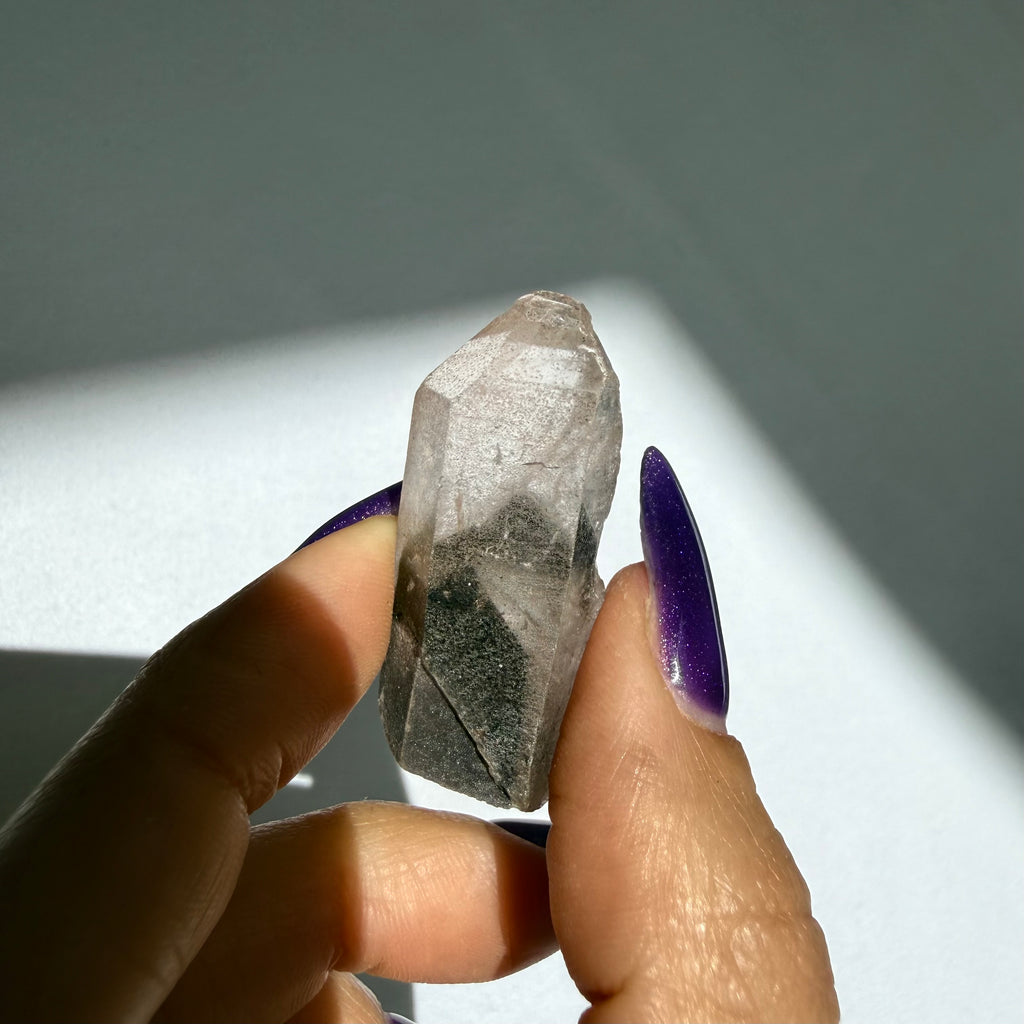 Hematite Phantom Quartz Point