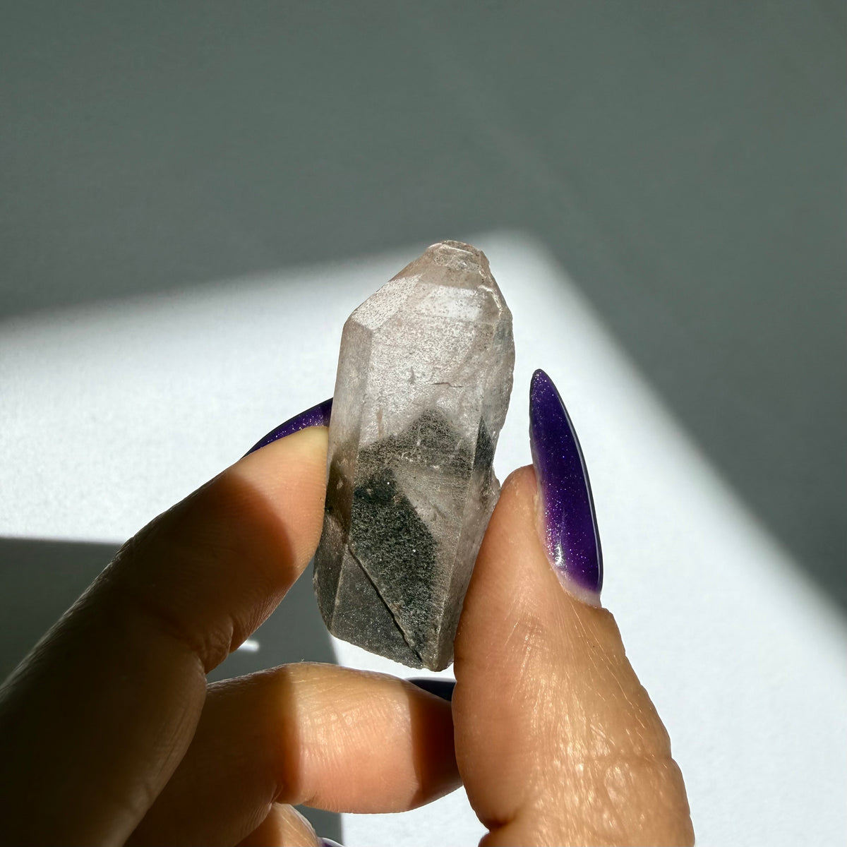 Hematite Phantom Quartz Point