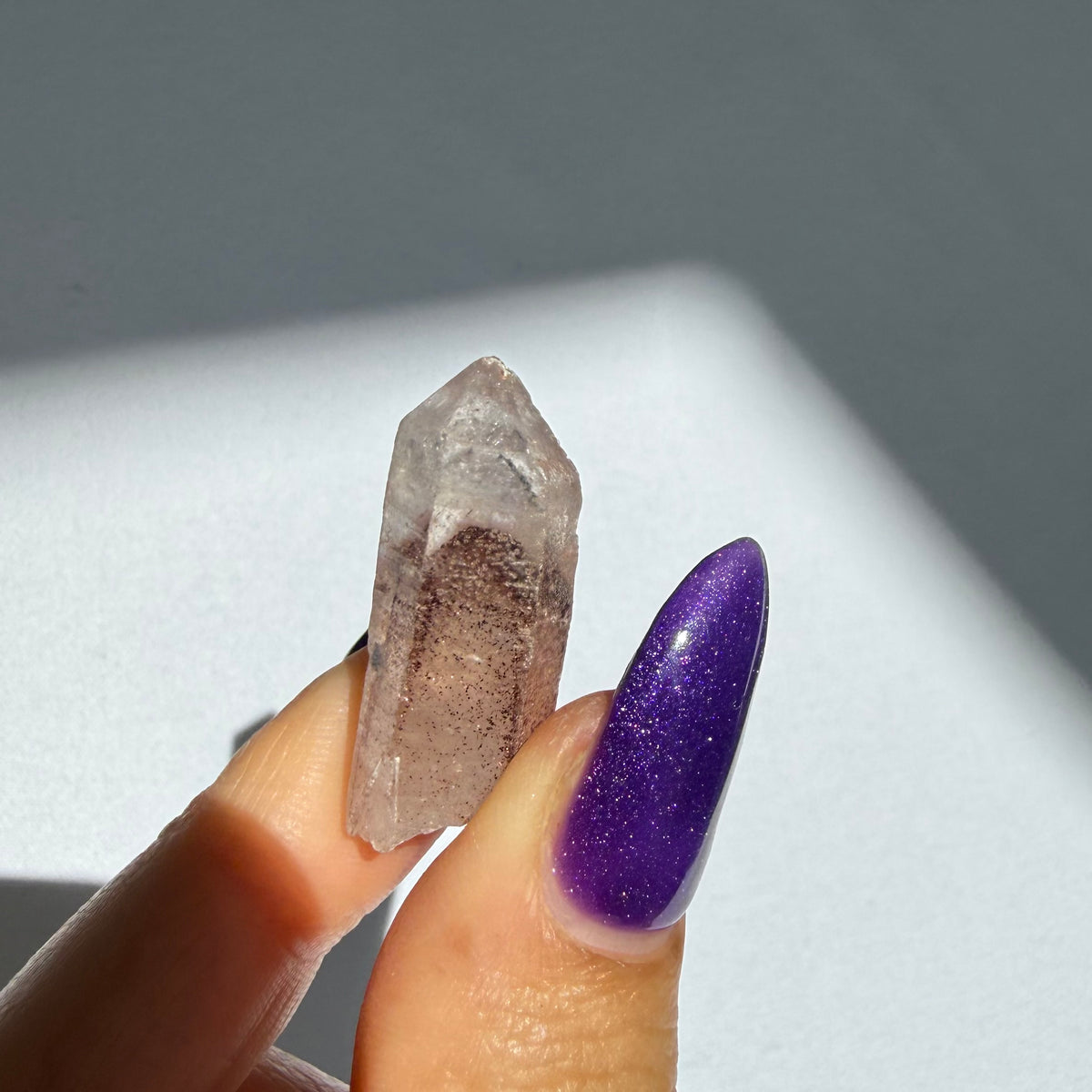 Hematite Phantom Quartz Point
