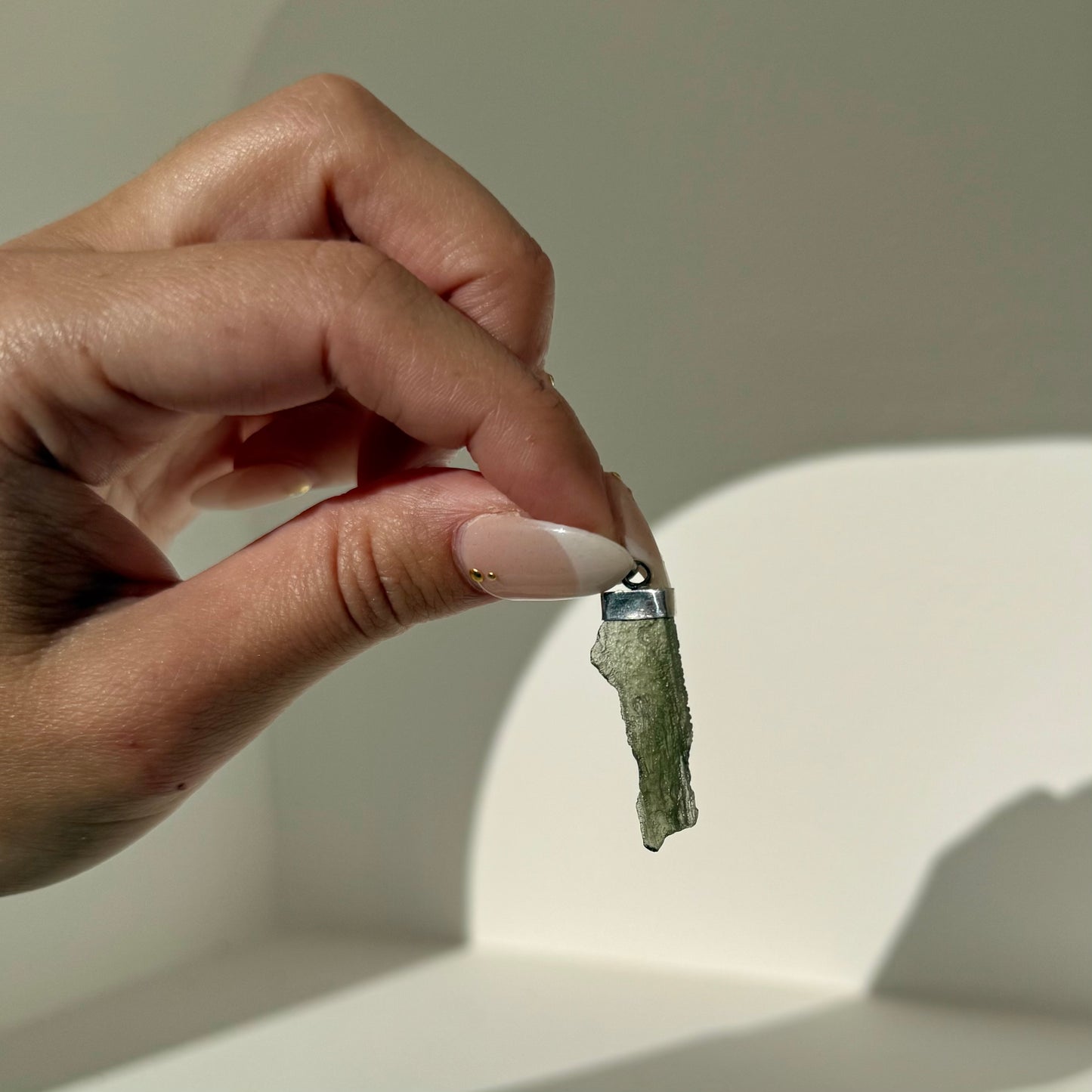 Moldavite Sterling Silver Pendant
