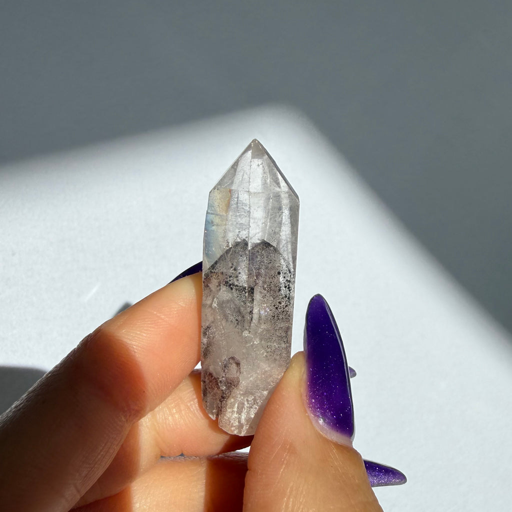 Hematite Phantom Quartz Point