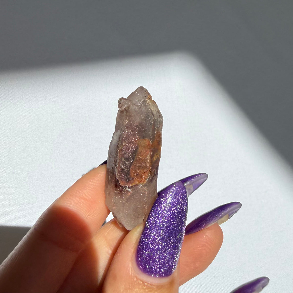 Hematite Phantom Quartz Point