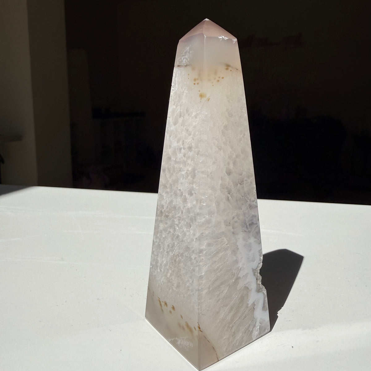 Agate Druzy Obelisk