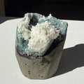 Calcite + White Chalcedony On Green Chalcedony Freeform