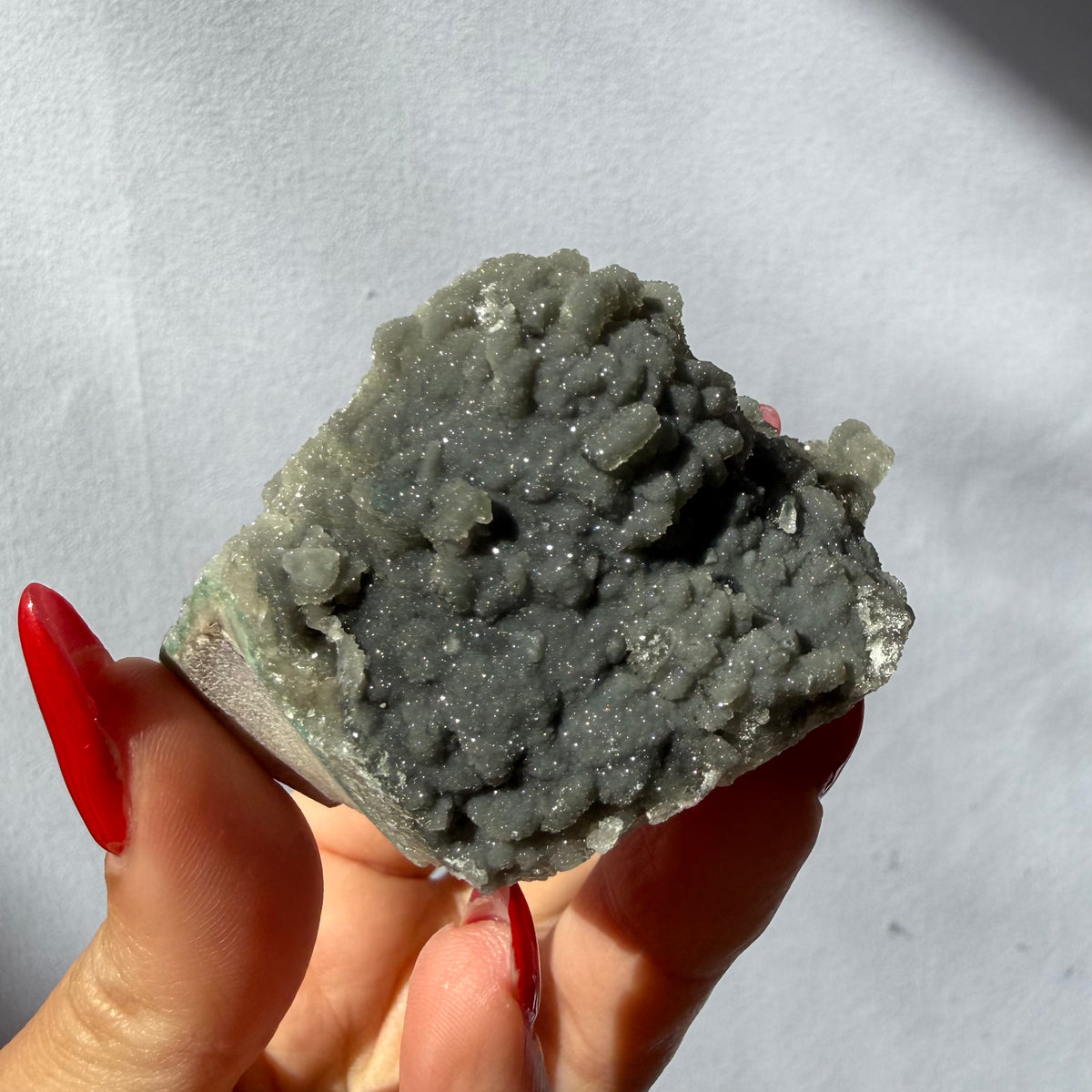 Heulandite, Chalcedony, Celadonite On Feldspar Quartz Cluster
