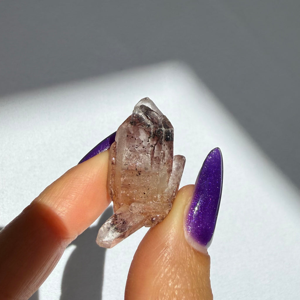 Hematite Phantom Quartz Point