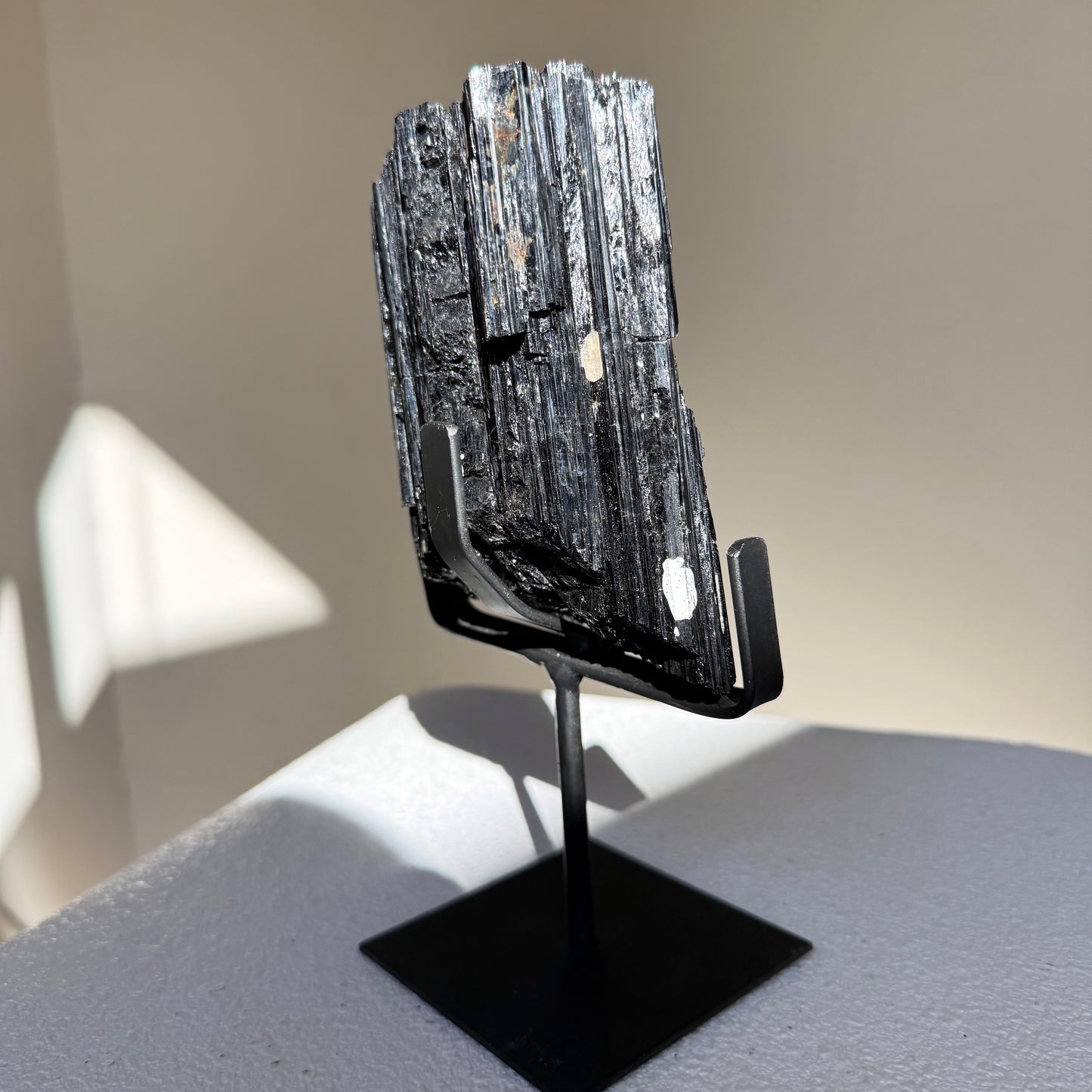 Black Tourmaline On Stand