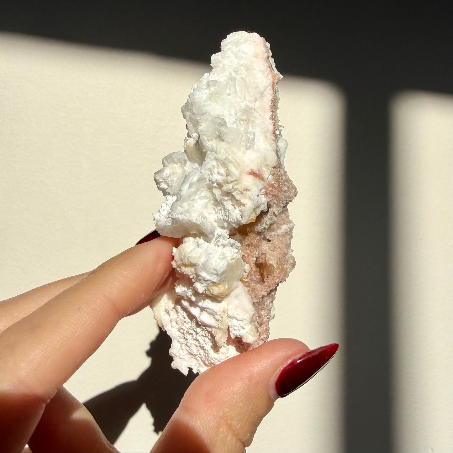 Mordenite & Calcite on Pink Micro Heulandite Cluster