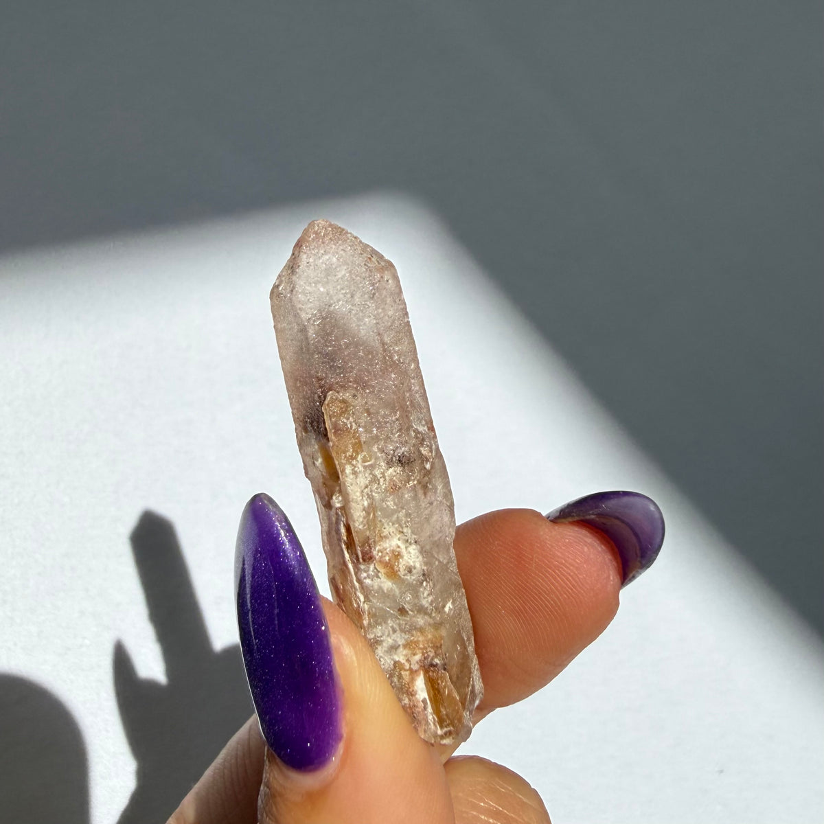 Hematite Phantom Quartz Point