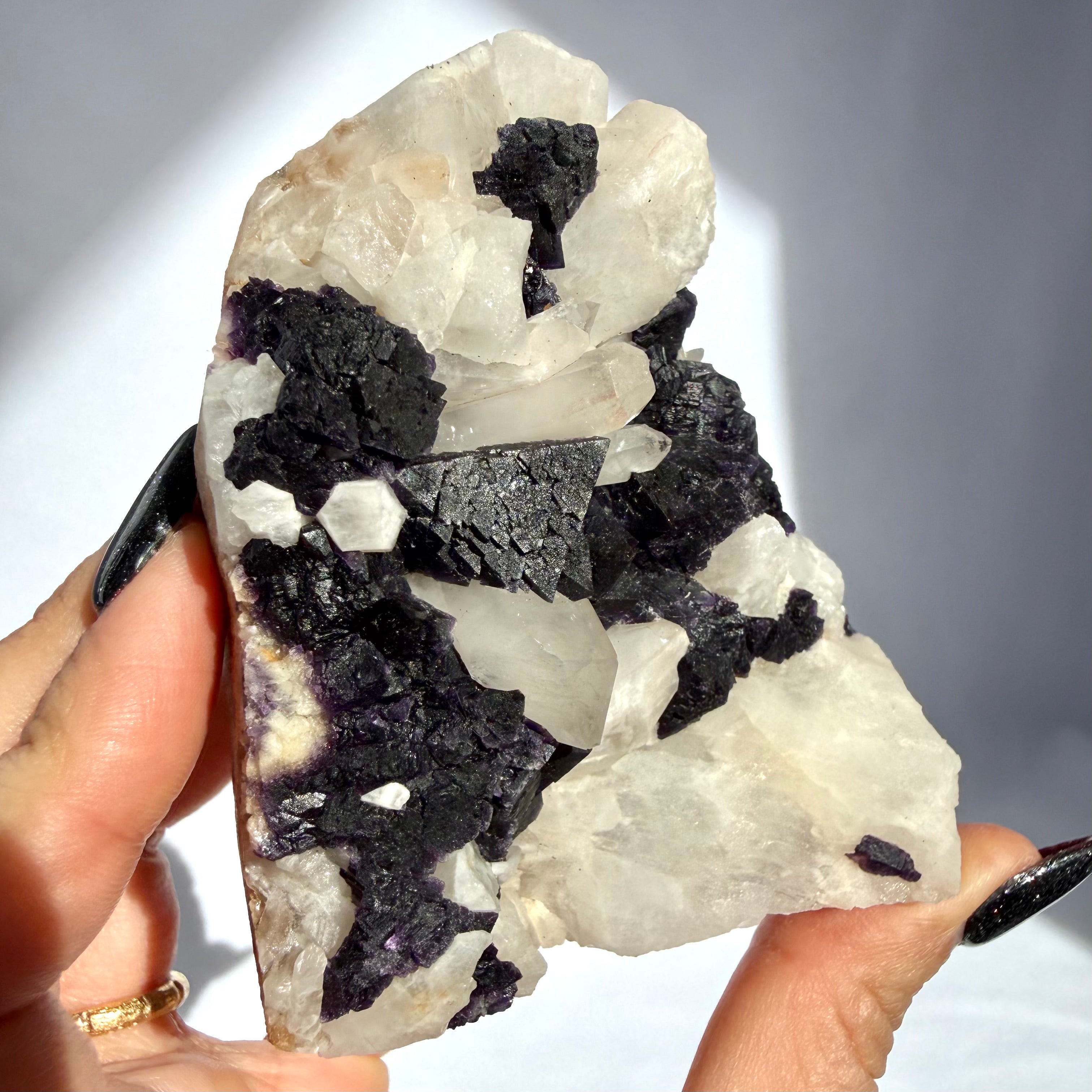 Fluorite On Quartz Freeform