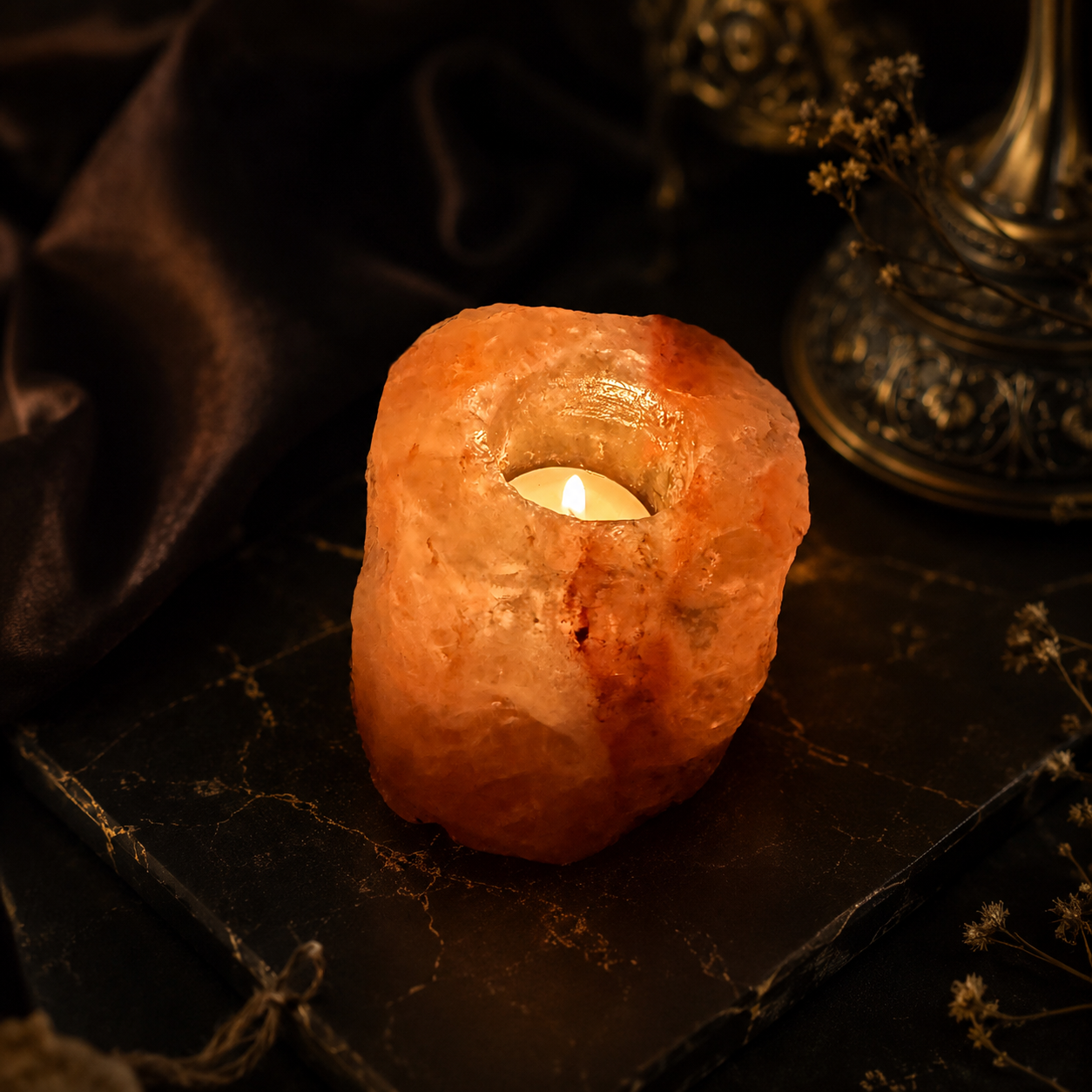 Himalayan Salt Tea Light Candle Holder