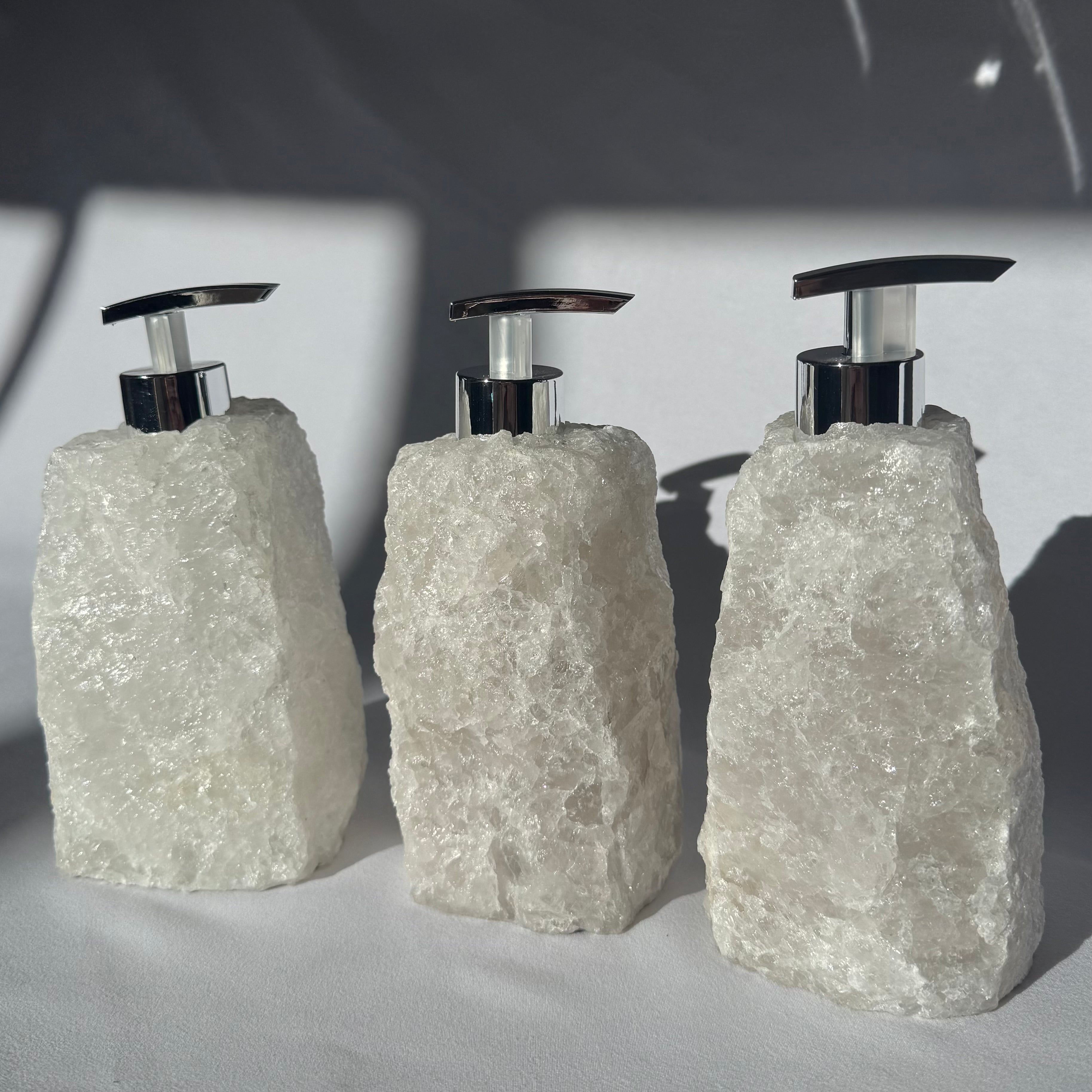 Clear Quartz Soap Dispenser