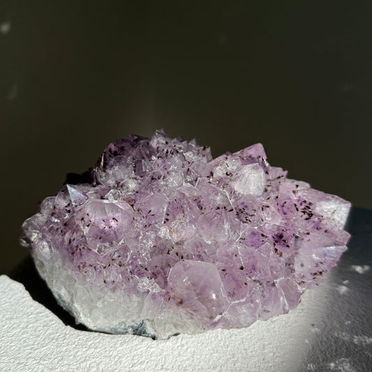 Amethyst + Cacoxenite Pine Cluster