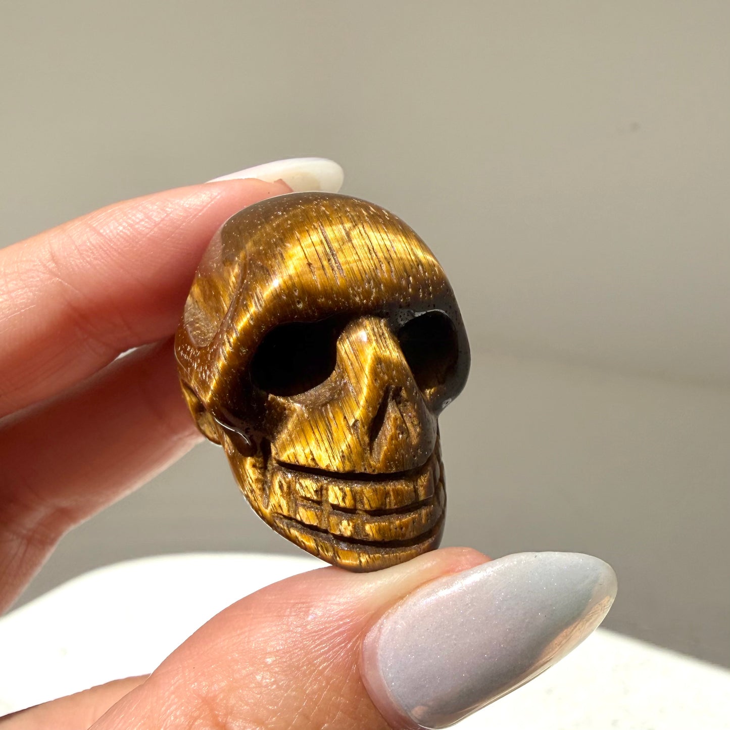 Tiger Eye Skull