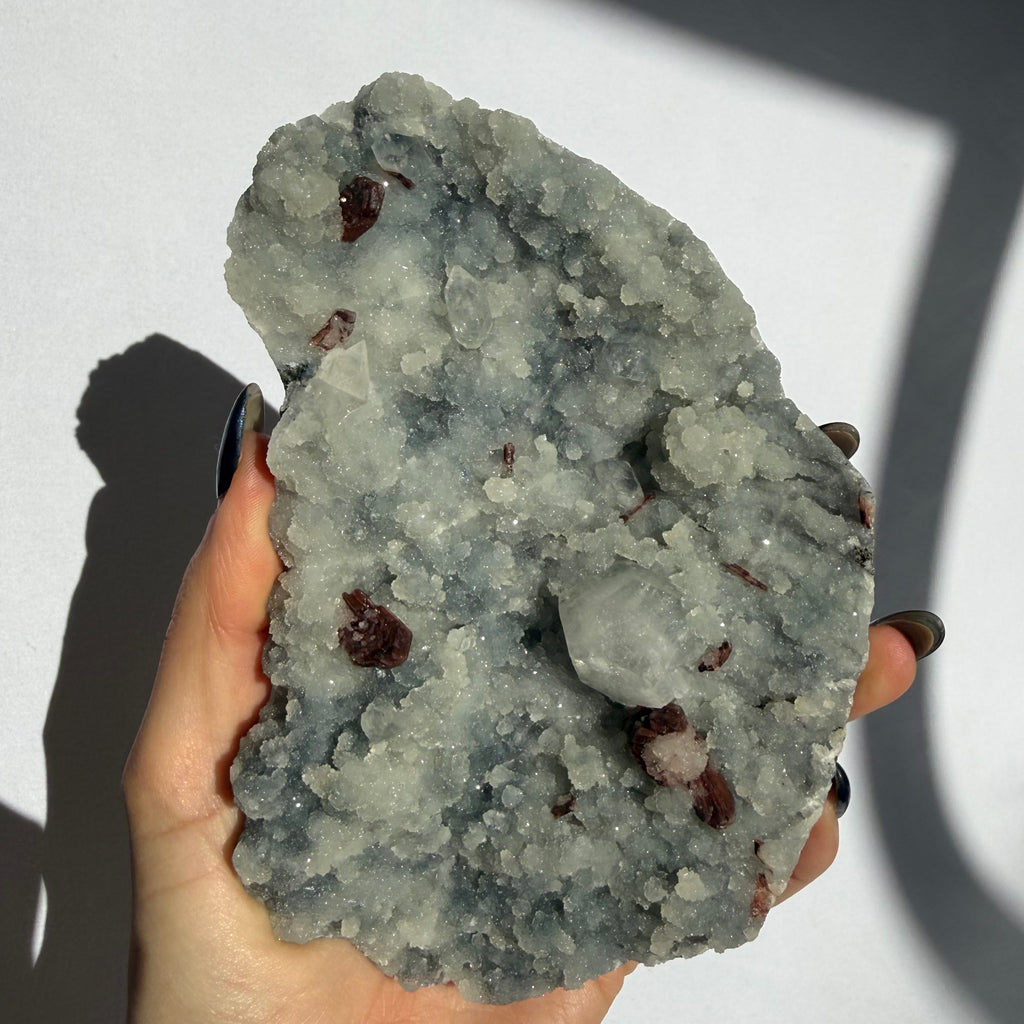 Heulandite & Apophyllite On Blue Chalcedony Cluster