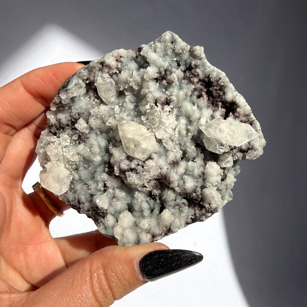 Apophyllite On Chalcedony Freeform