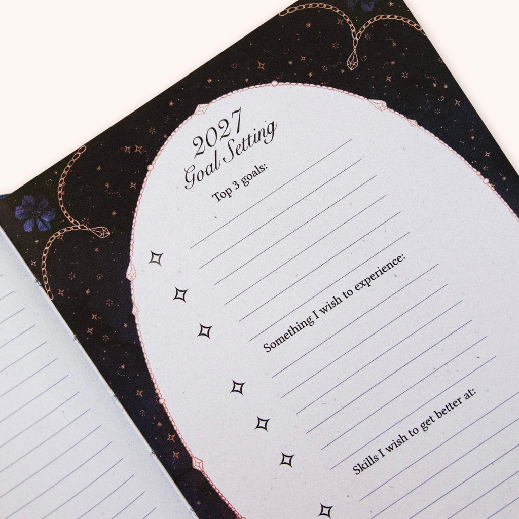 Dreamy Moons Black 2027 Daily Planner