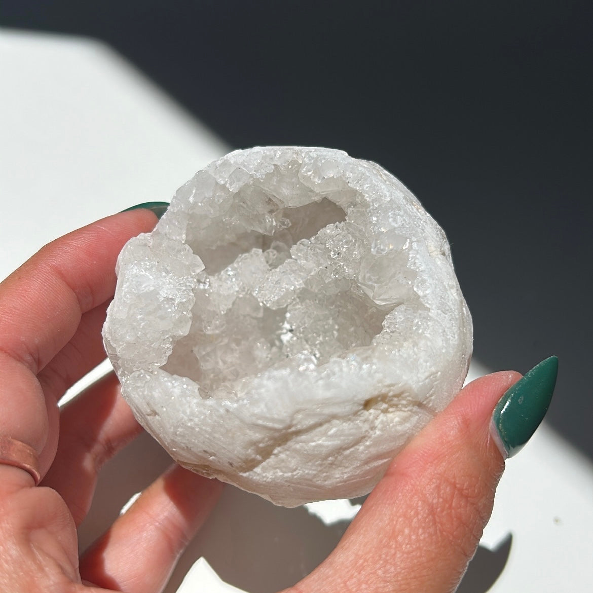 Clear Quartz Geode Sphere