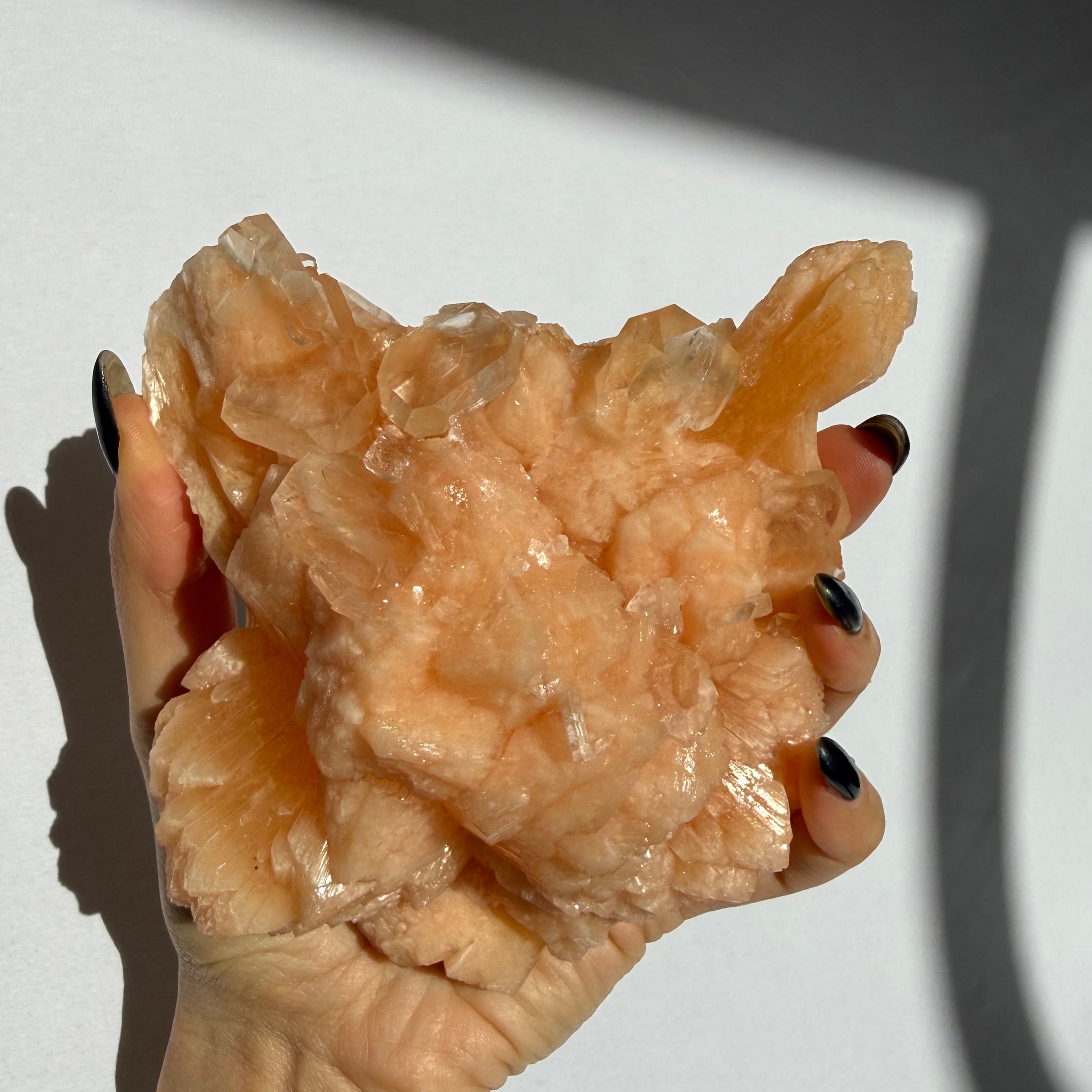 Green Apophyllite On Stilbite Cluster