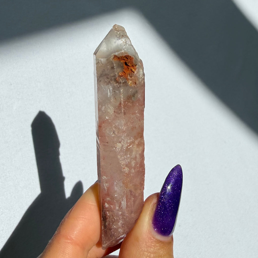 Hematite Phantom Quartz Point