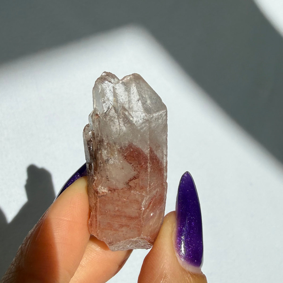 Hematite Phantom Quartz Point