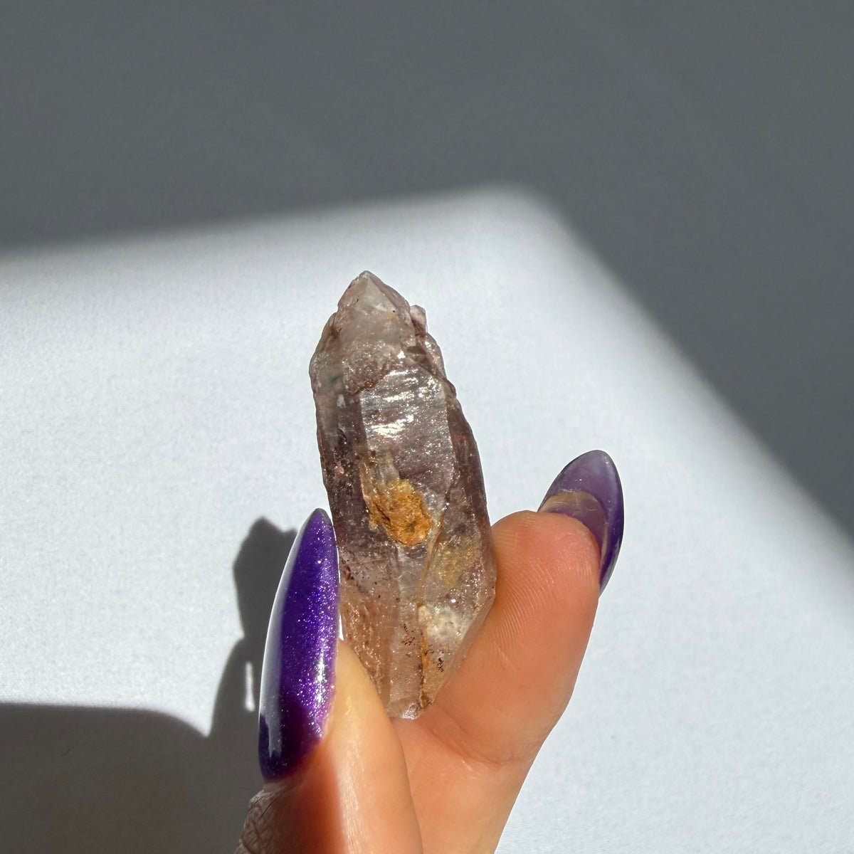 Hematite Phantom Quartz Point