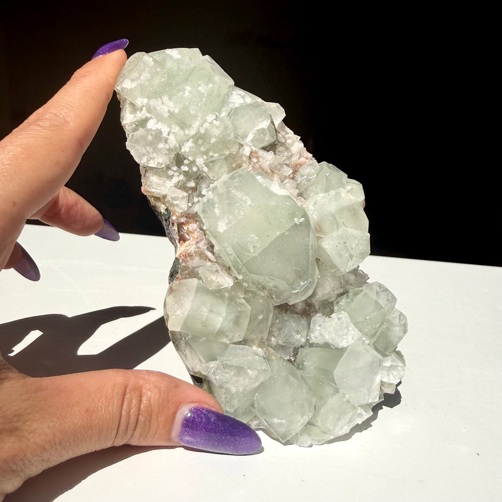 Chalcedony On Green Apophyllite Freeform