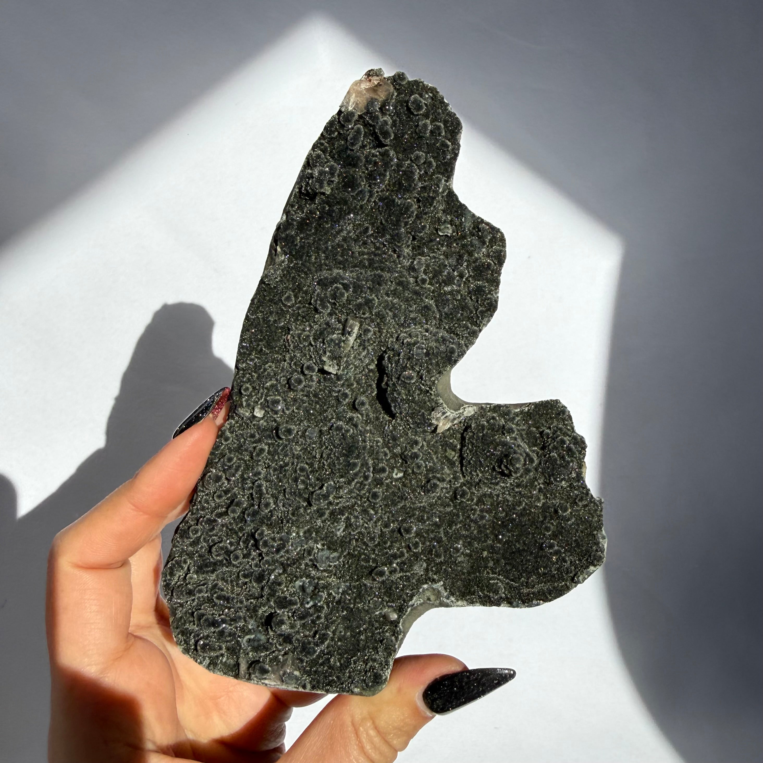 Heulandite On Black Chalcedony Cluster