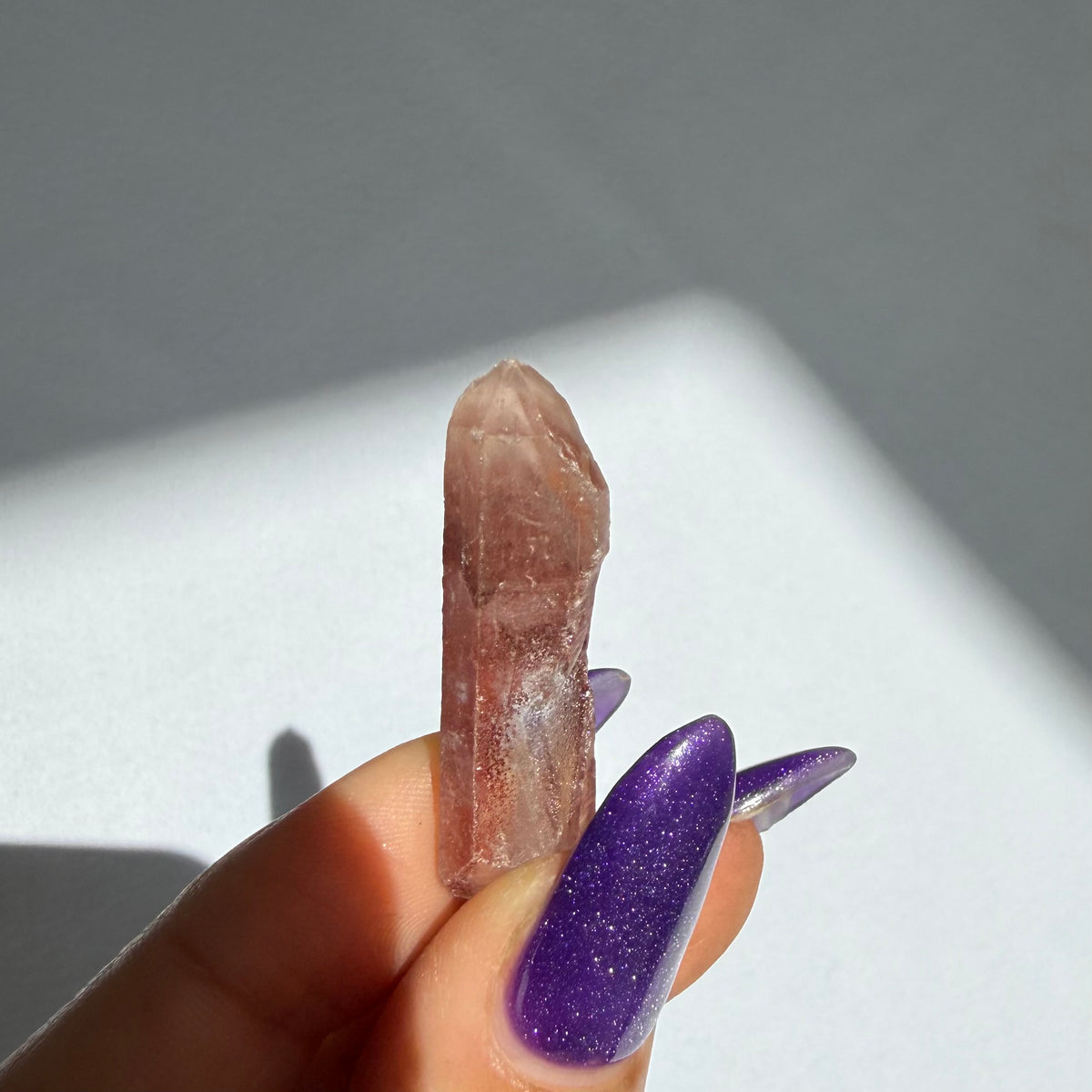 Hematite Phantom Quartz Point