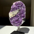 Calcite & Goethite On Uruguayan Amethyst