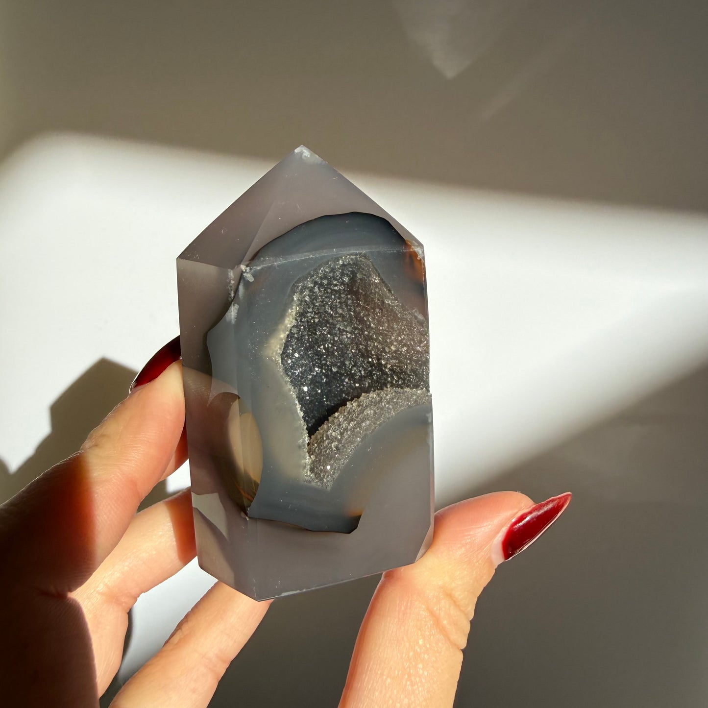 Agate Druzy Point