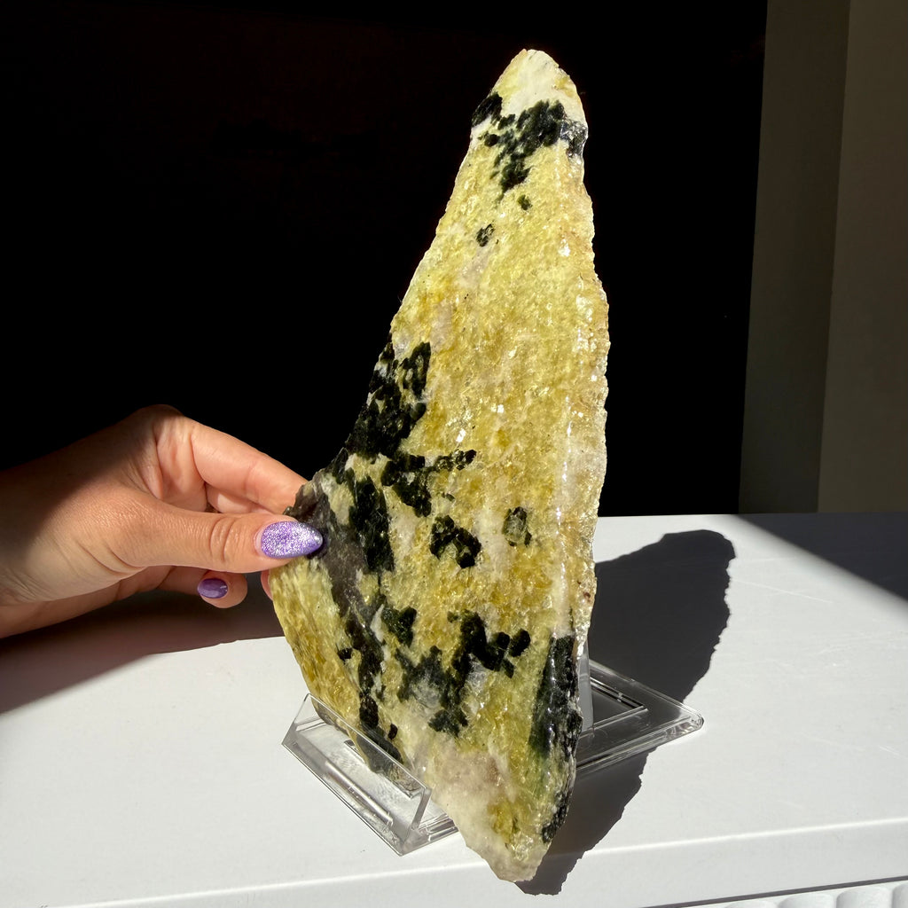 Epidote & Prehnite Slab