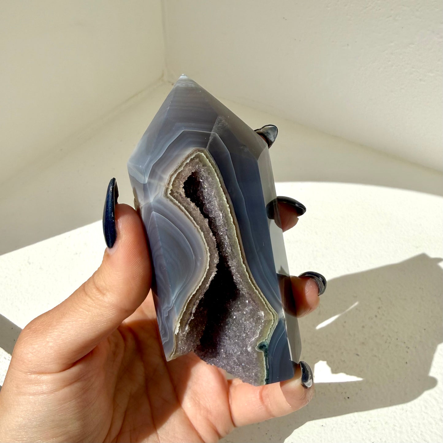 Moss Agate Druzy Point