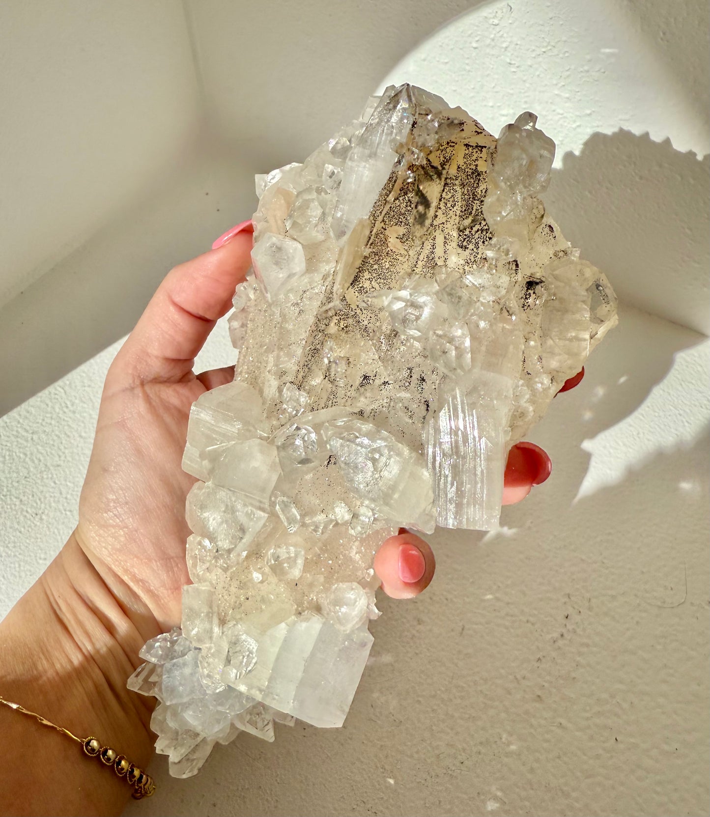 Calcite, Apophyllite, Hematite, Heulandite Specimen