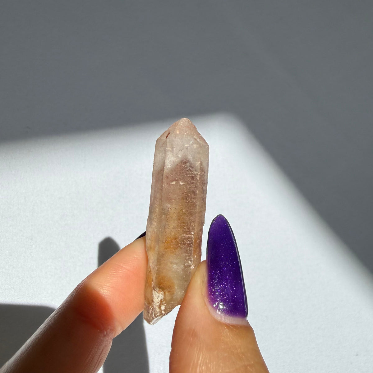 Hematite Phantom Quartz Point