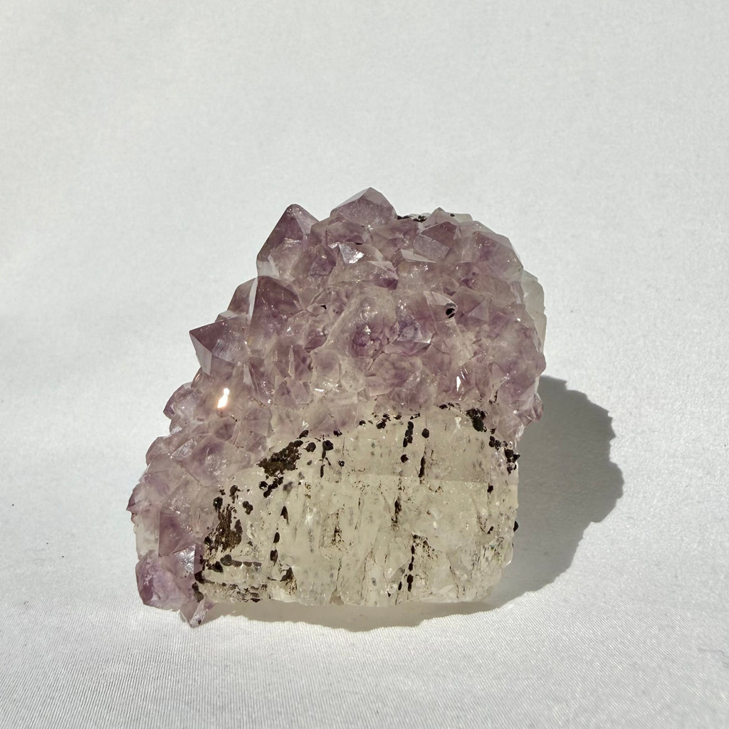 Uruguayan Amethyst & Goethite On Calcite