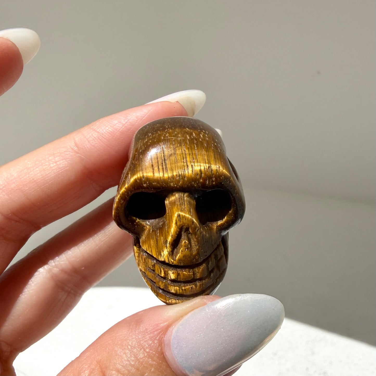Tiger Eye Skull