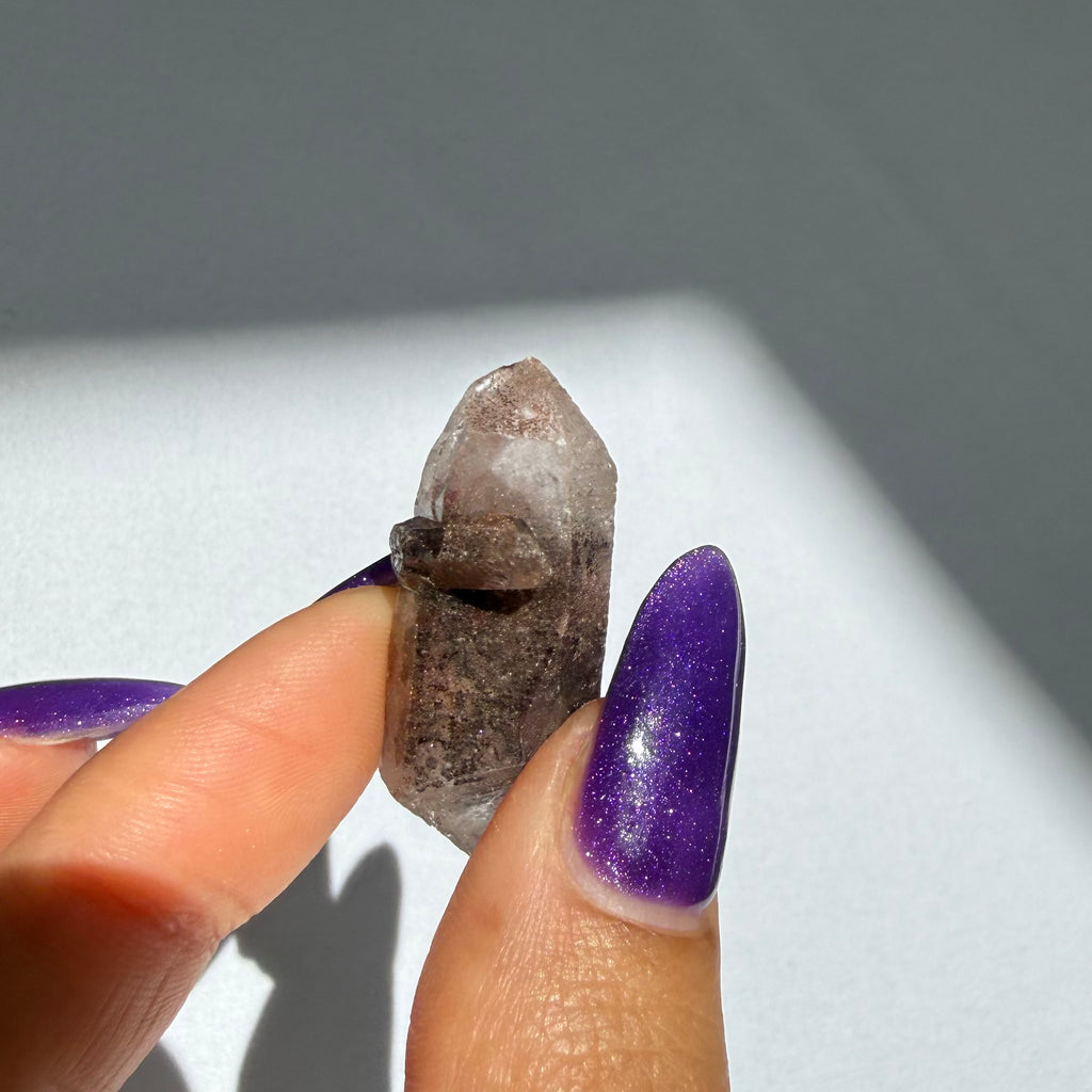 Hematite Phantom Quartz Point
