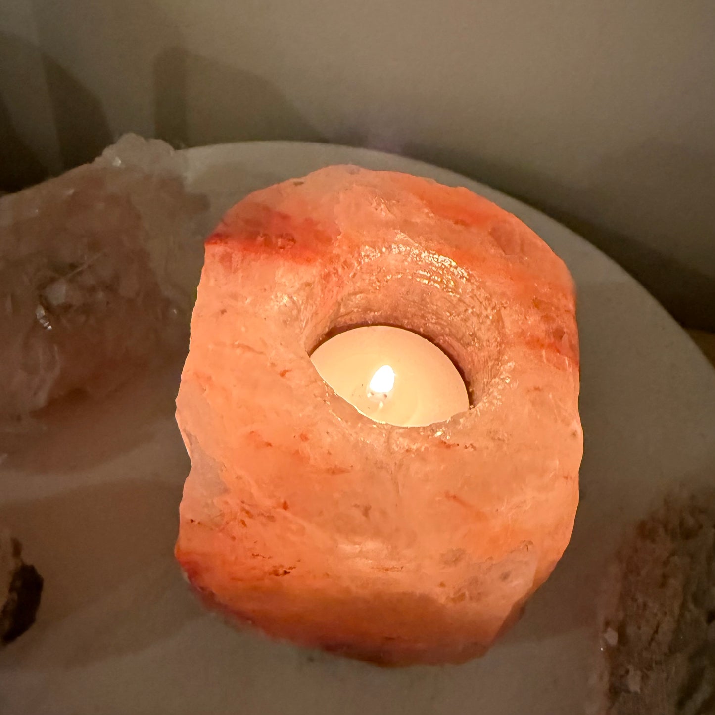 Himalayan Salt Tea Light Candle Holder