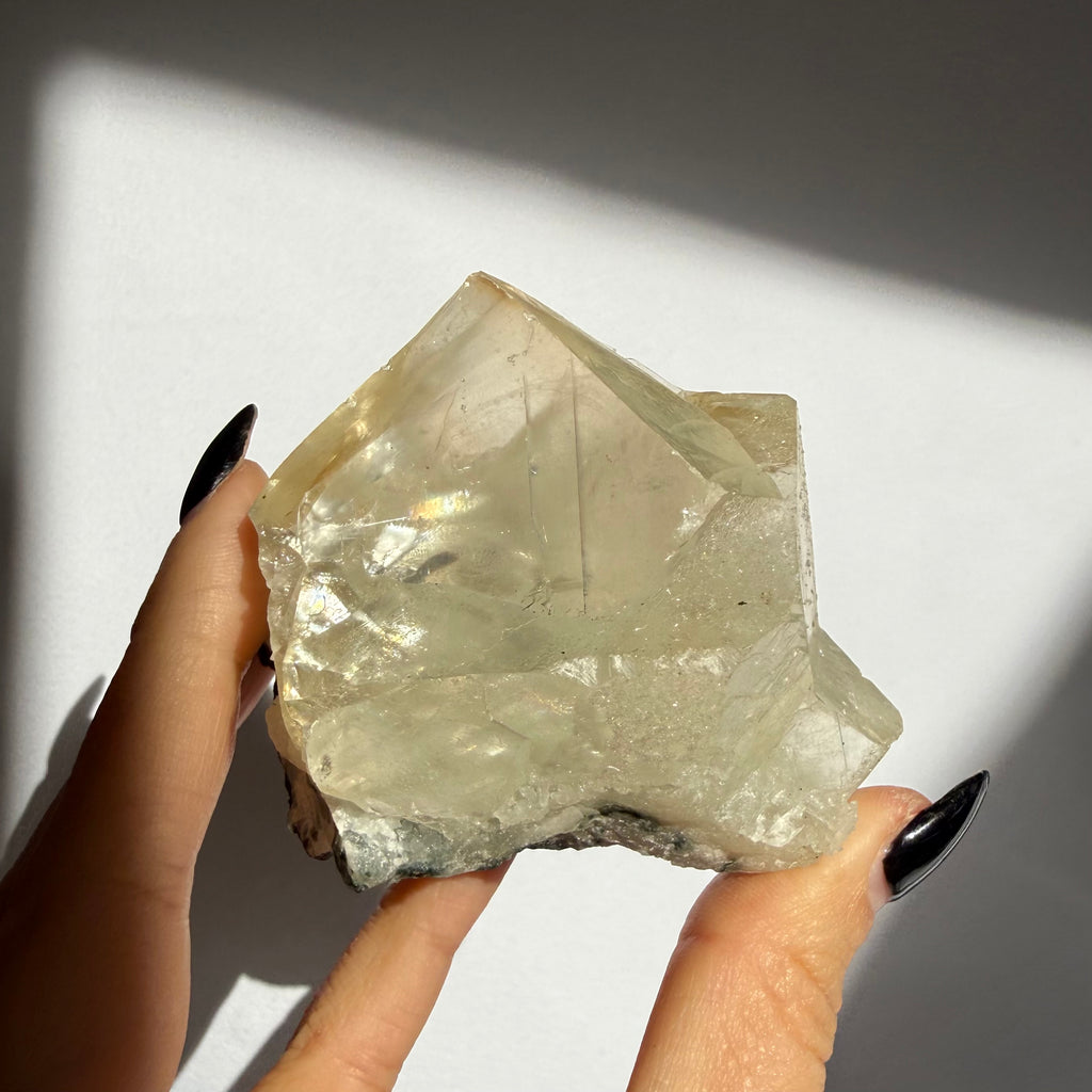 Calcite On Chalcedony