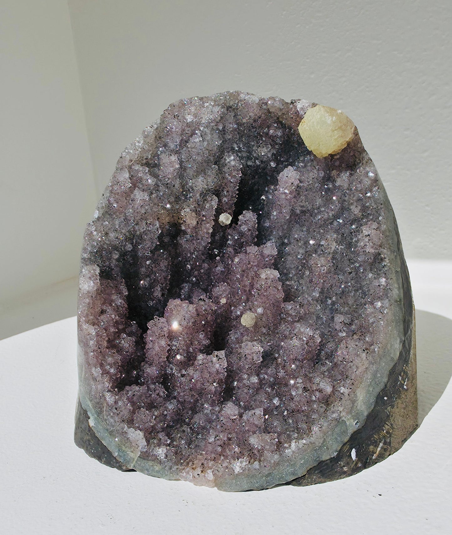 Amethyst / Calcite Stalactite Cut Base