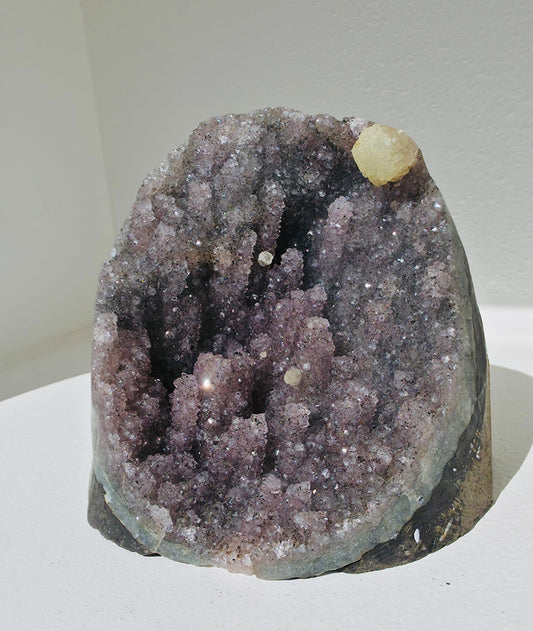 Amethyst / Calcite Stalactite Cut Base